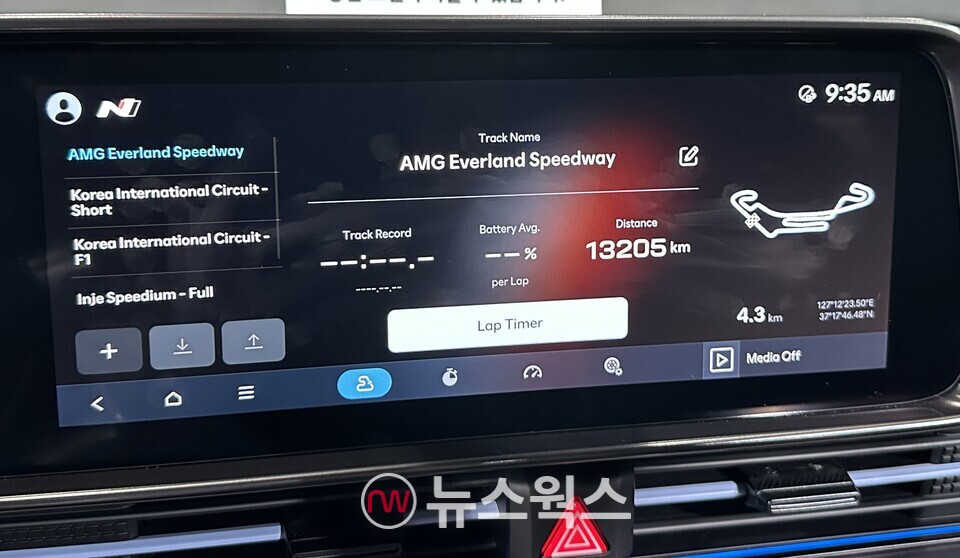 현대차 '아이오닉 6 N'에 신규 기능인 'N 트랙 매니저'가 탑재돼 있다. (사진=정현준 기자)