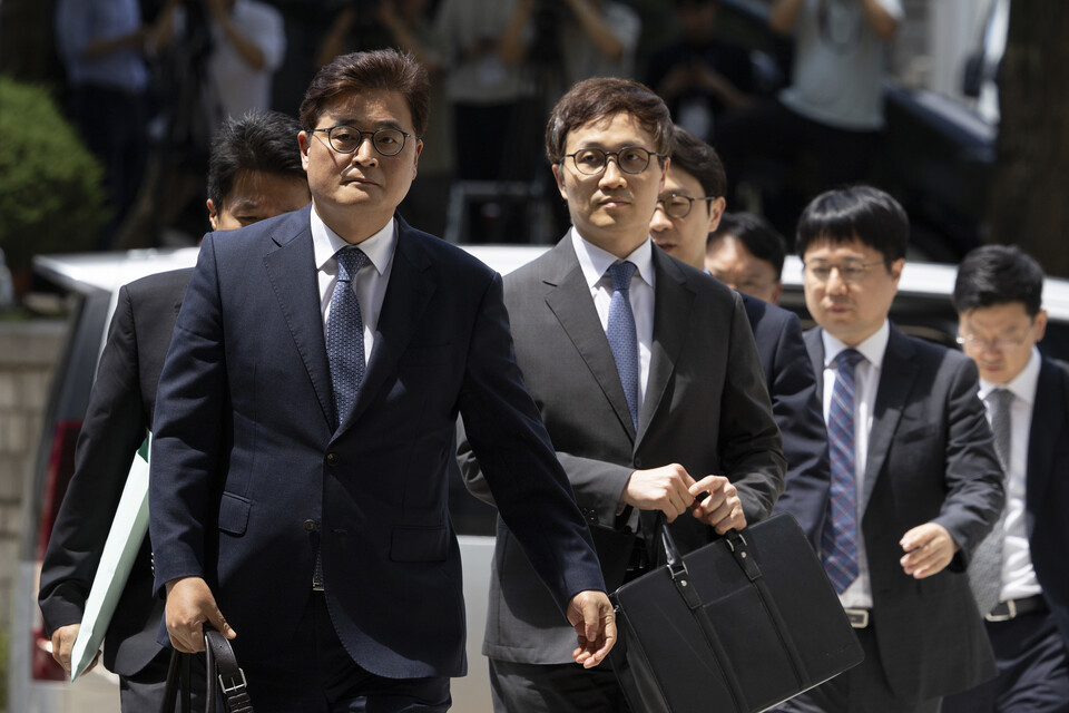 12·3 비상계엄과 관련해 특검의 수사하는 조은석 내란 특별검사팀 박억수 특검보가 9일 서울 서초구 서울중앙지법에서 열린 영장실질심사에 출석하고 있다. (사진=뉴스1)