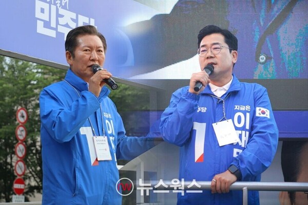 더불어민주당 당대표 선거에 출마한 정청래(왼쪽) 의원과 박찬대 의원. (출처=각 의원 페이스북)