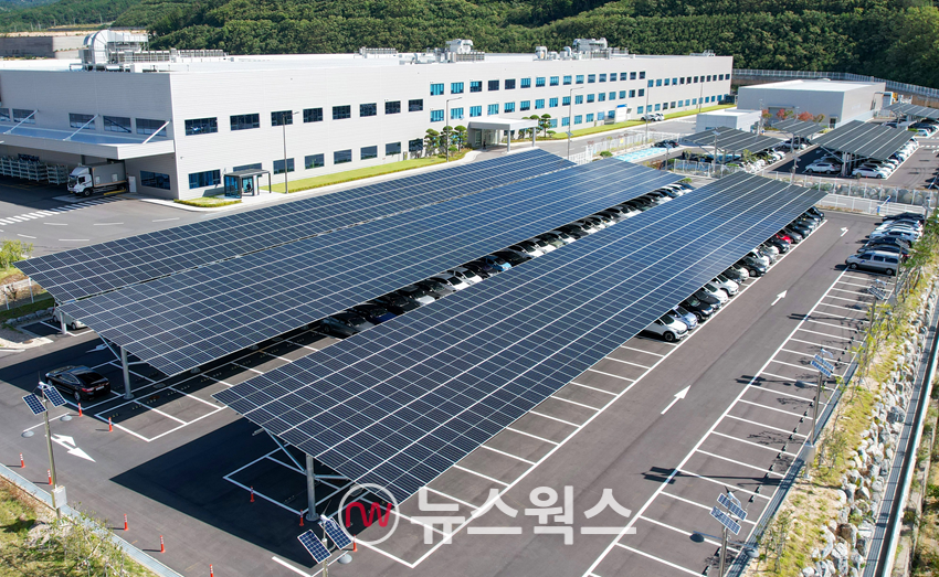 현대모비스 울산 전동화공장 태양광 발전. (사진제공=현대모비스)