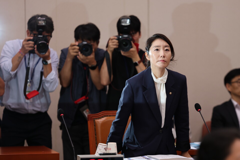 강선우 여성가족부 장관 후보자가 지난 14일 서울 여의도 국회에서 열린 인사청문회에 출석하고 있다.(사진=뉴스1)