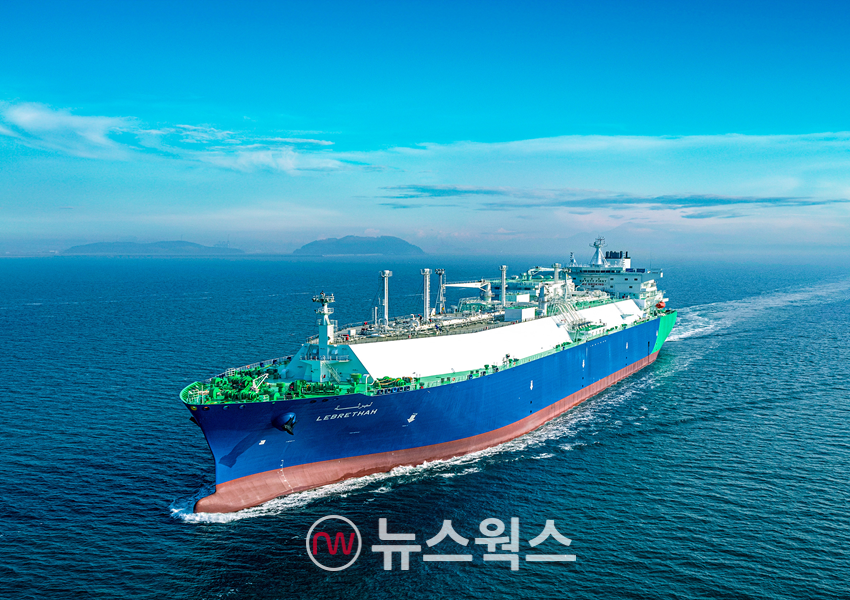 한화오션의 200번째 LNG운반선 시운전 모습. (사진제공=한화오션)