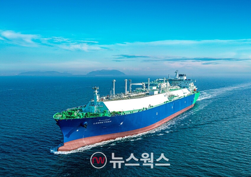 한화오션이 지난 2월 건조 완료한 LNG 운반선. (사진제공=한화오션)