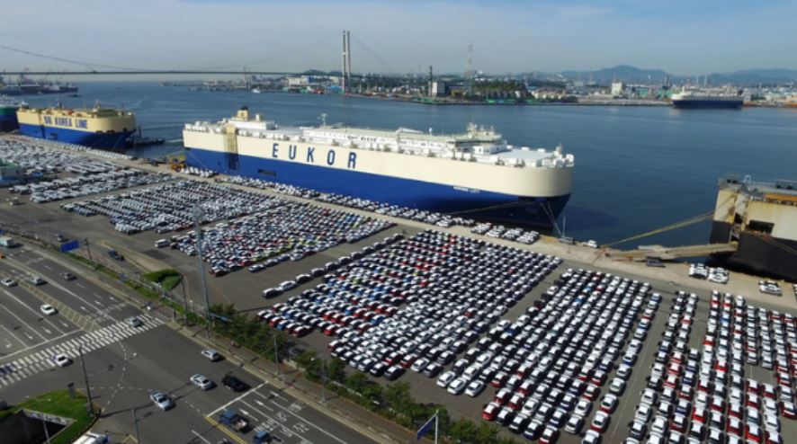 현대차 울산공장 야적장. (사진제공=현대차)