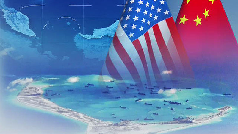 태평양 지역에서의 미·중 대립 이미지. (출처=한국해양안보포럼)