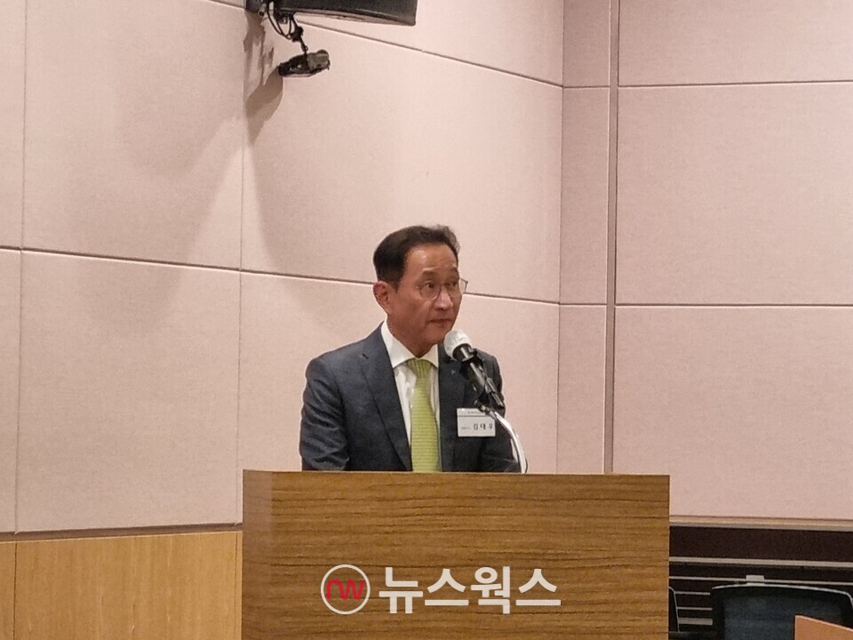 김태우 하나자산운용 대표가 27일 서울 영등포구 전경련회관에서 열린 '샤오미밸류체인액티브 ETF' 상장 기념 기자 간담회에서 발언하고 있다. (사진=김아현 기자)