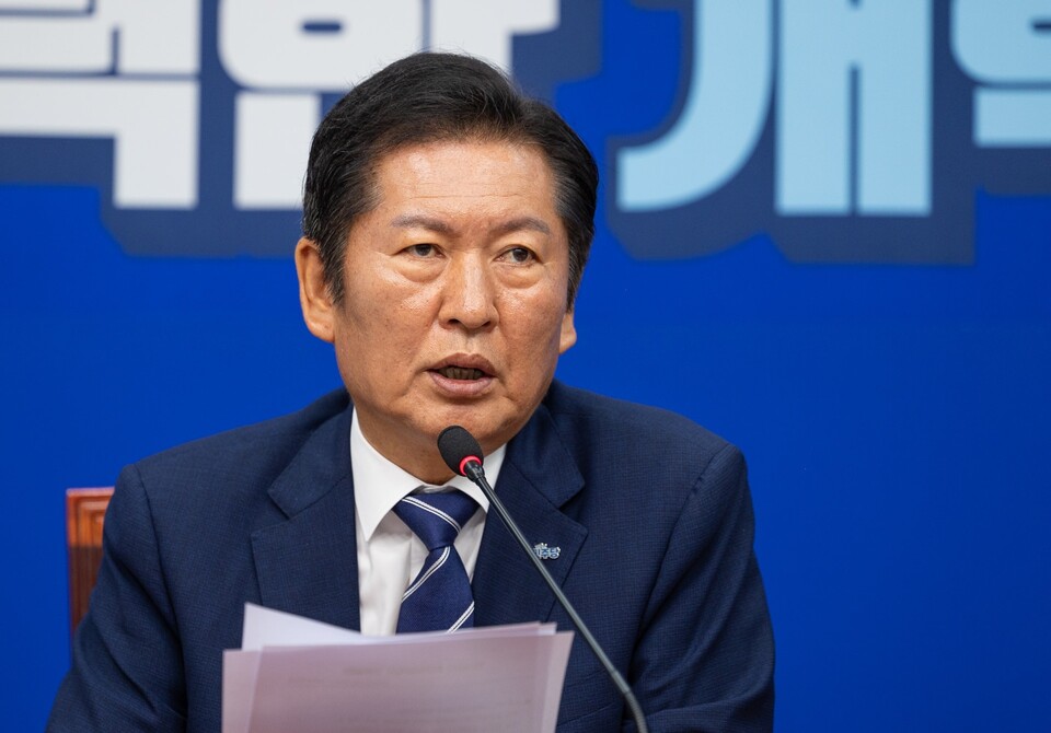 정청래 더불어민주당 대표가 서울 여의도 국회에서 열린 최고위원회의에서 모두 발언을 하고 있다. (출처=정청래 의원 페이스북)