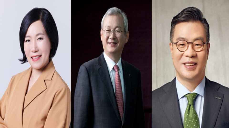 박정림(왼쪽부터) 전 KB증권 대표, 정영채 전 NH투자증권 대표, 정일문 한국투자증권 부회장. (사진제공=각 사)