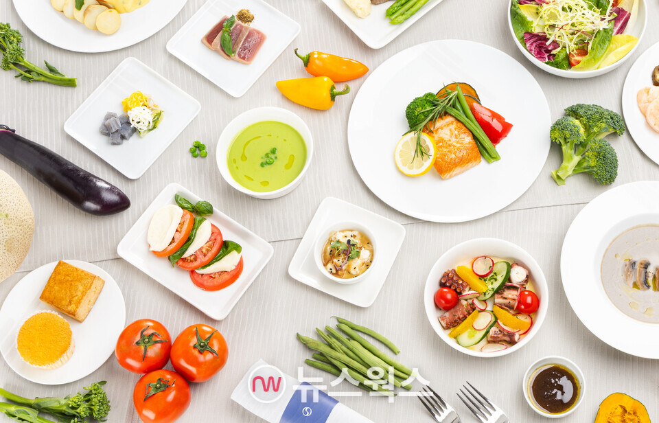 대한항공 신규 식사 조절식. (사진제공=대한항공)