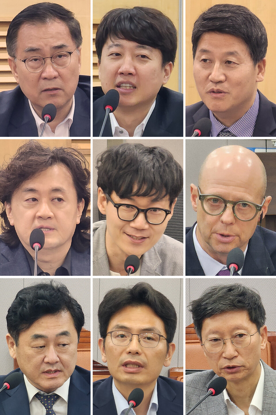 5일 '차세대 모바일 보안 강화 및 스팸방지 정책 세미나'에서 최형두(윗줄 왼쪽부터) 국회 과방위 국민의힘 간사, 이준석 개혁신당 국회의원, 곽정호 호서대 교수, 곽진(가운데줄 왼쪽부터) 아주대 혁신융합원장, 신원용 연세대 교수, 데이브 클라이더마허 구글 부사장, 구태언(아랫줄 왼쪽부터) 코리아스타트업포럼 부의장, 신대식 과기부 과장, 최충호 방통위 과장 등이 발언하고 있다. (사진=박광하 기자)