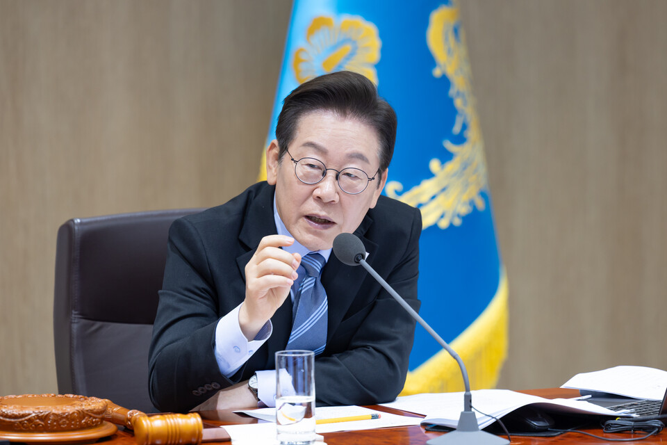 이재명 대통령이 지난 2일 오전 용산 대통령실 청사에서 국무회의를 주재하고 있다. (사진제공=대통령실)