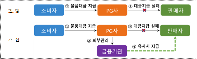 가이드라인 도입 전후 자금흐름. (자료제공=금융감독원)