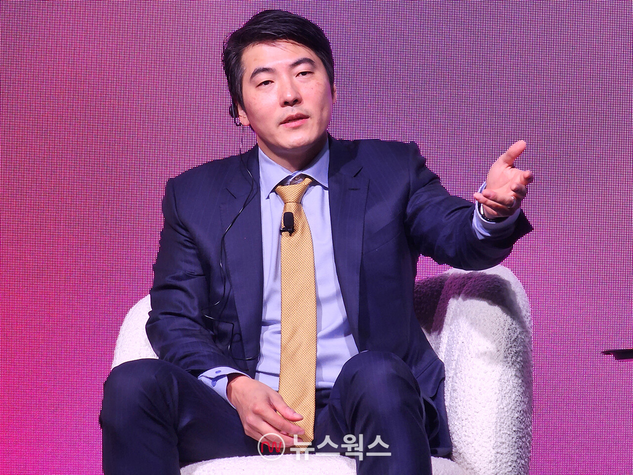 제이슨 권 오픈AI CSO가 기자들의 질문에 답변하고 있다. (사진=박광하 기자)