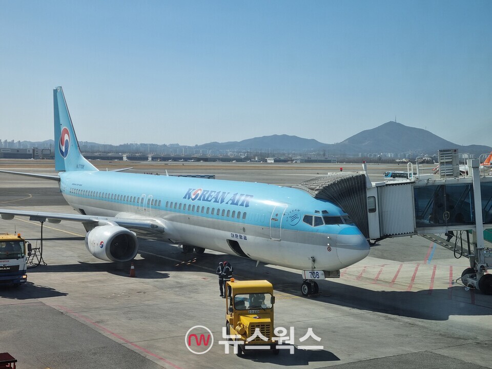 대한항공 여객기. (사진=김상우 기자)