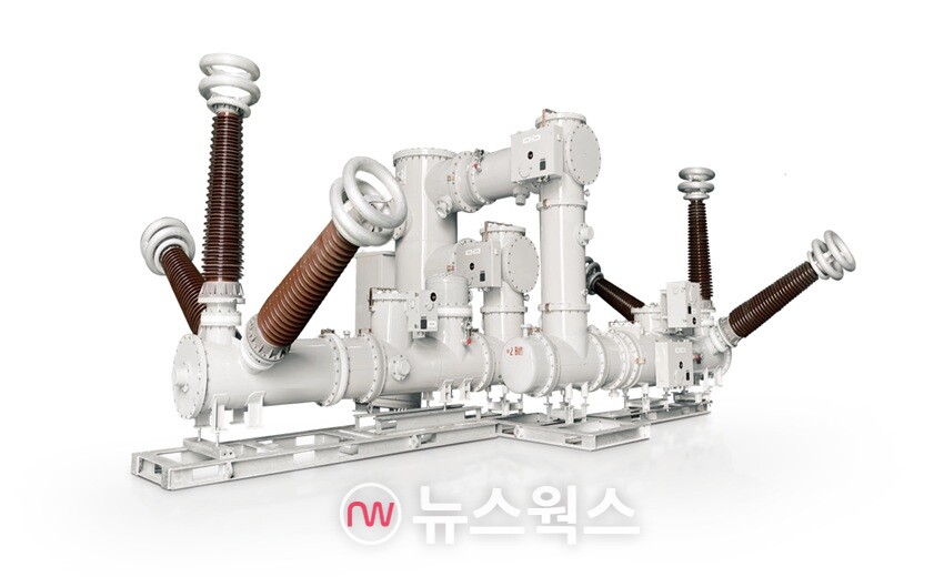 HD현대일렉트릭이 독자 개발한 'SF6-프리' 고압차단기(가스절연개폐장치). (사진제공=HD현대)