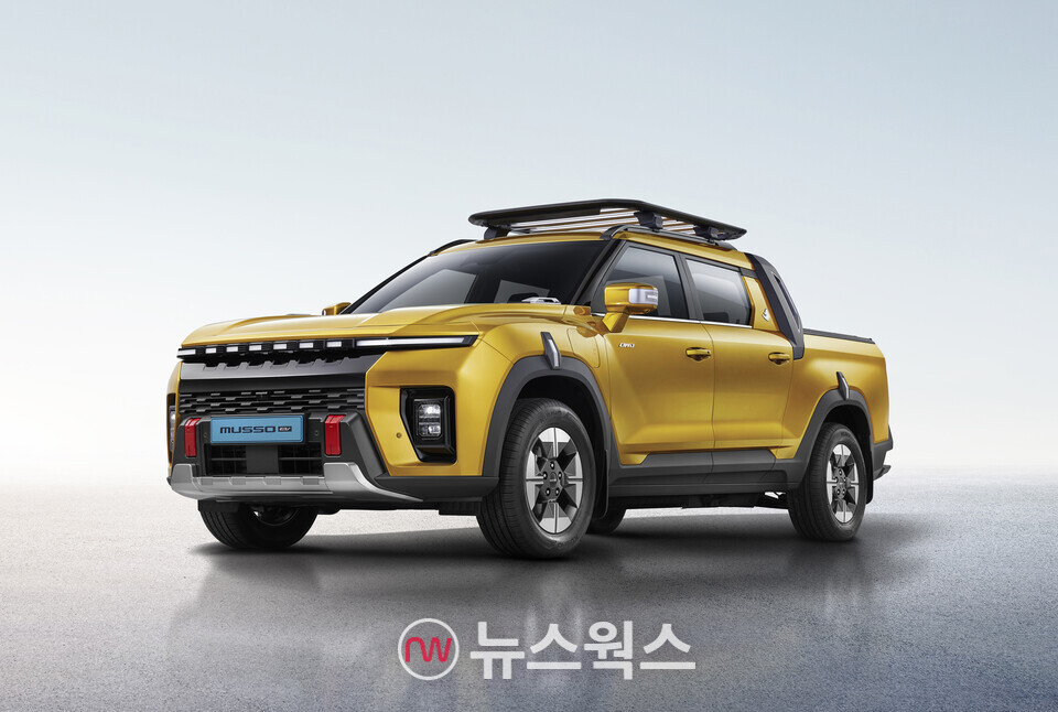 KGM 전기 픽업 '무쏘 EV'. (사진제공=KGM)