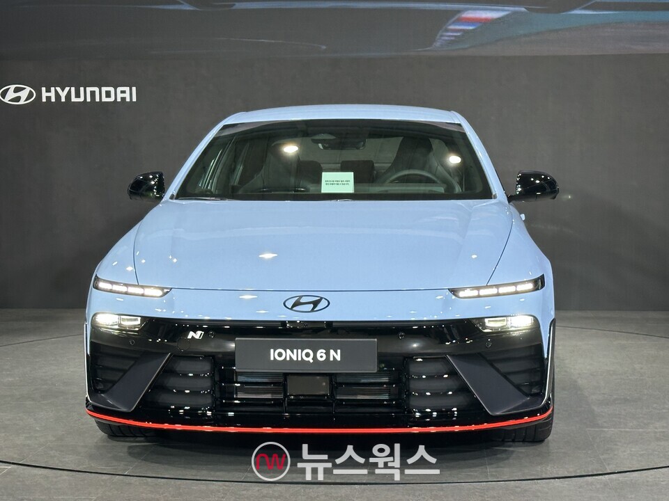 현대자동차의 고성능 브랜드 '현대 N'의 두 번째 전기차 '아이오닉 6 N'. (사진=정현준 기자)