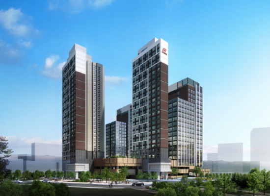 '힐스테이트 동탄역 멀티플라이어' 오피스텔 투시도