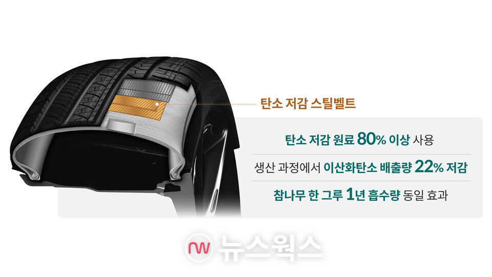 타이어용 탄소저감 스틸벨트 구조. (사진제공=현대차그룹)
