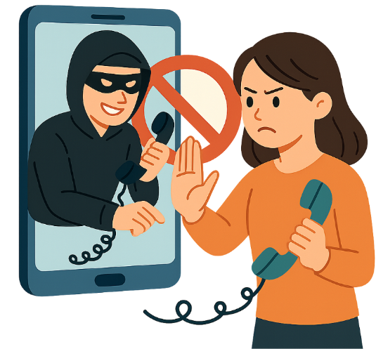 국민이 직접 보이스피싱을 막고 있다. (이미지=미리캔버스 AI)