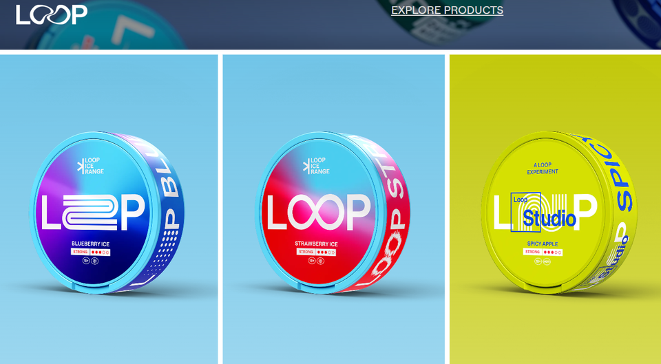 ASF의 니코틴 파우치 주요 제품인 '루프'. (출처=ASF 홈페이지)