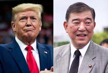 도널드 트럼프(왼쪽) 미국 대통령과 이시바 시게루 일본 총리. (출처=도널드 트럼프·이시바 시게루 SNS)