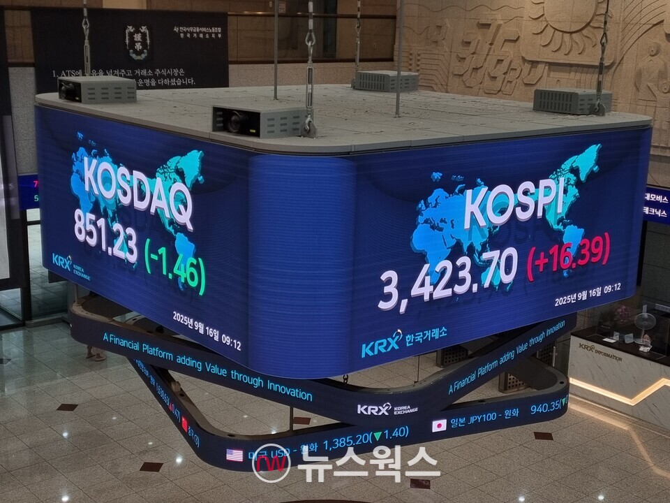 한국거래소 전광판. (사진=뉴스웍스 DB)