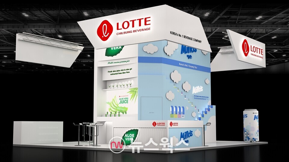 롯데칠성음료의 아누가2025 홍보부스 조감도. (사진제공=롯데칠성음료)