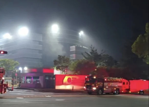 국가정보자원관리원 화재 진압 현장. (출처=엑스)