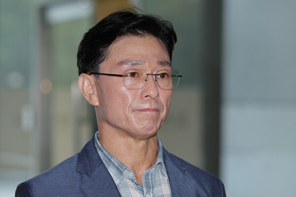 임성근 전 해병대 1사단장이 지난 8월 19일 오전 포렌식 참관을 위해 서울 서초구 순직해병 특검팀(이명현 특별검사) 사무실에 출석하고 있다. (사진=뉴스1)