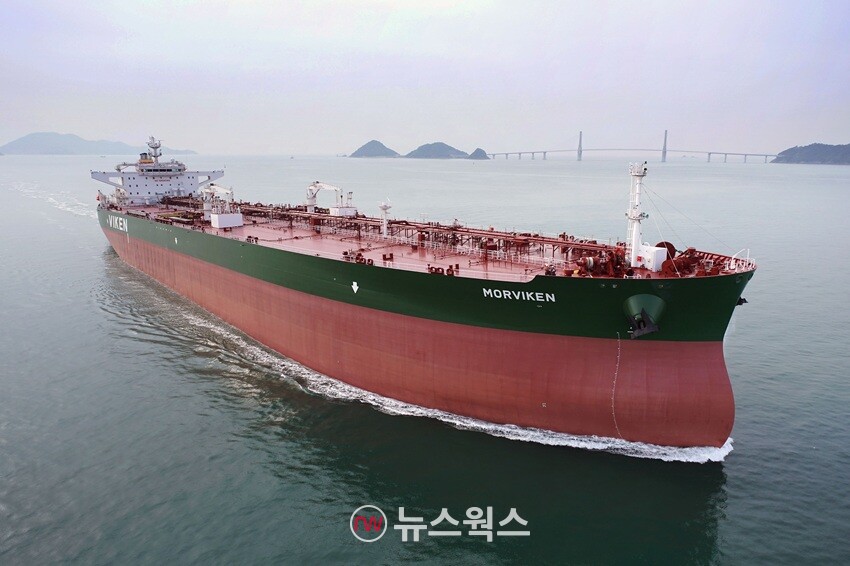 삼성중공업 건조 원유운반선 시운전 모습. 본문 수주 원유운반선과 관련 없음. (사진제공=삼성중공업)