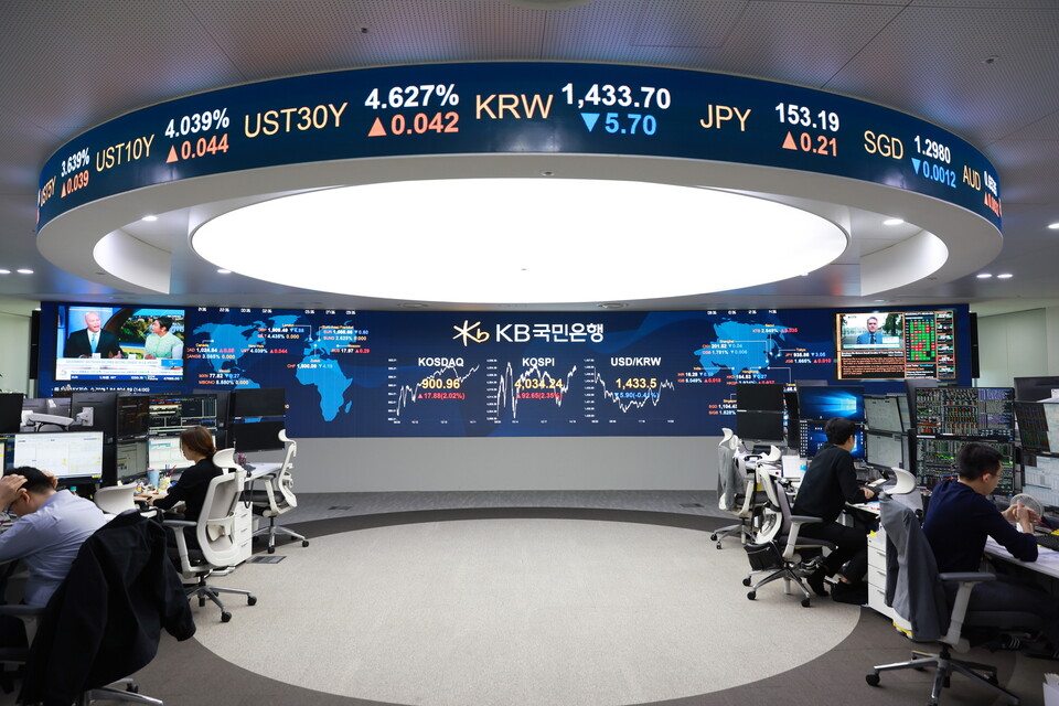 국민은행 딜링룸. (사진제공=국민은행)