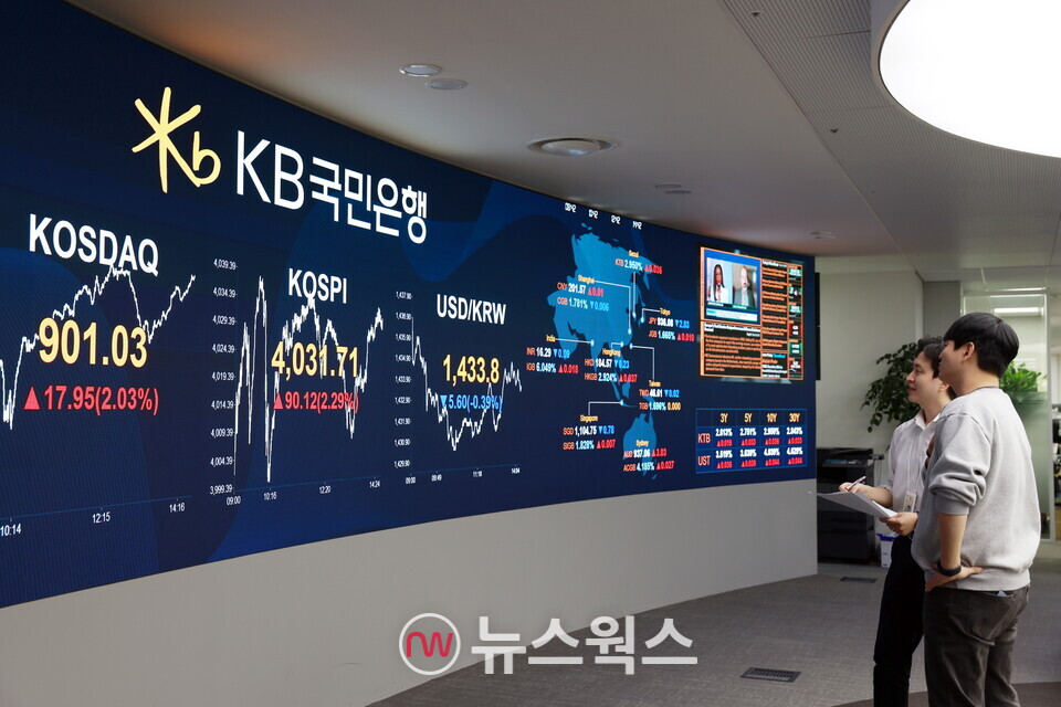 KB국민은행 딜링룸. (사진제공=국민은행)