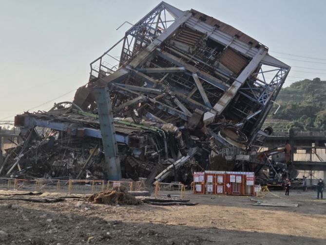 울산화력발전소 붕괴 사고 현장. (사진제공=소방청)