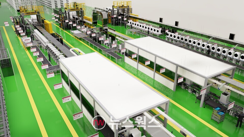 LG전자가 엔비디아 AI 플랫폼을 활용해 구축한 디지털트윈 기술 시연 모습. (사진제공=LG전자)