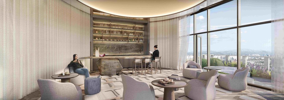 래미안 와이츠 스카이 커뮤니티 '선라이즈 라운지' (사진제공=삼성물산)