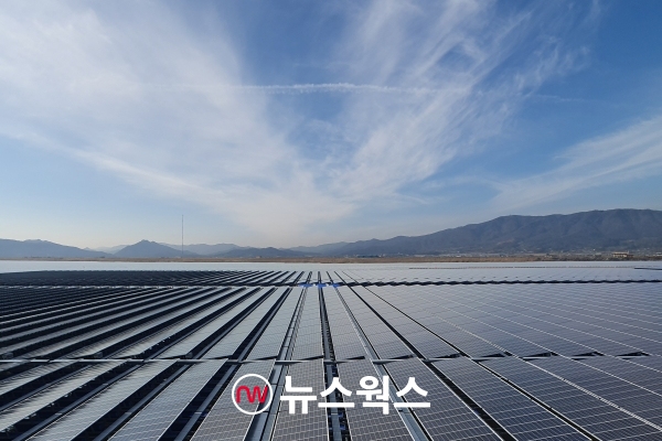 전남 고흥 남정수상태양광 발전소. (사진제공=LS전선)