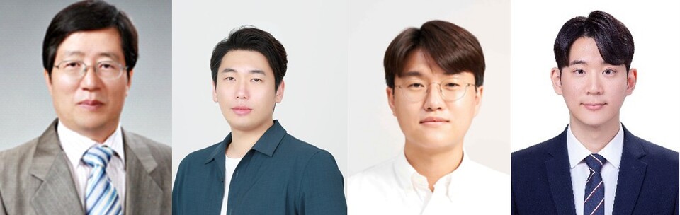 김진곤(왼쪽부터) 교수, 김건우 박사, 조창신 교수, 조항준 석사 (사진제공=포항공대)