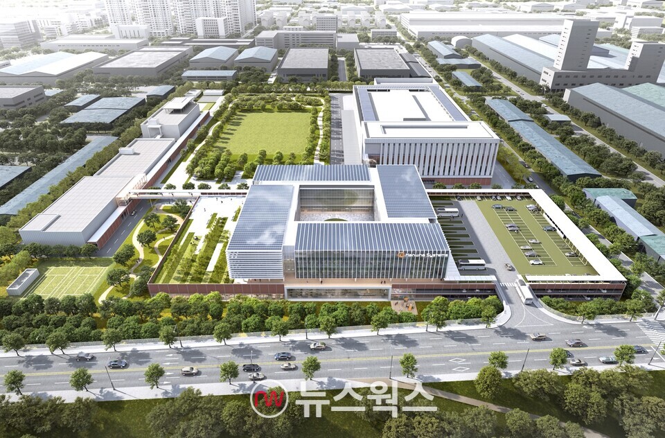 한화시스템 구미 신사업장 조감도. (사진제공=한화시스템)