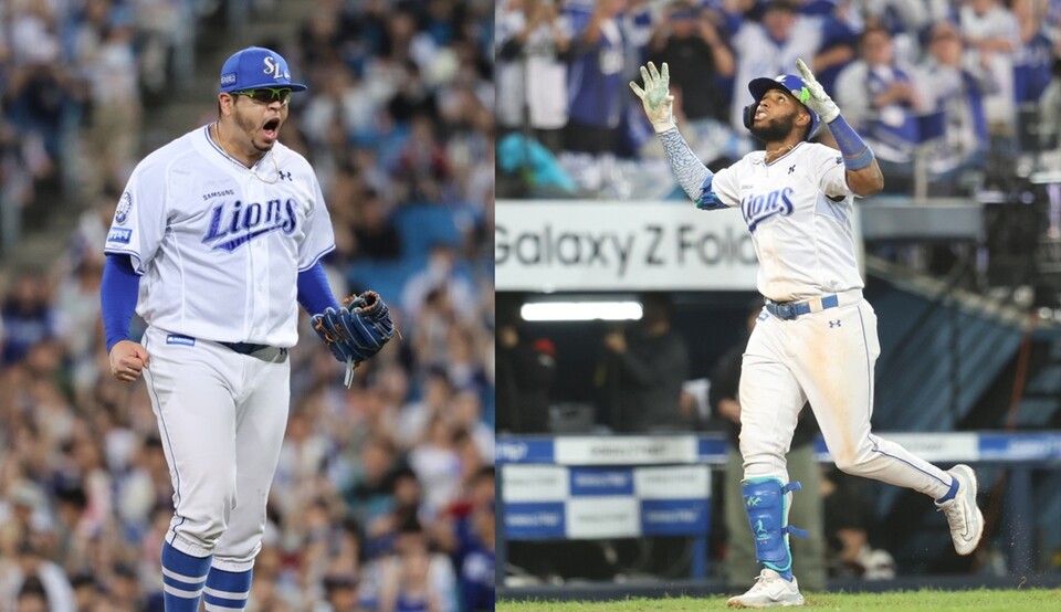 삼성 라이온즈 후라도(왼쪽)와 디아즈(오른쪽). (사진제공=삼성 라이온즈)