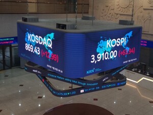 코스피, 美 반도체 <b>훈풍</b>에 장중 3940선 회복…환율 1475원 출발